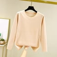 thumbnail image 1 of Warop Women's Fleece Thermal Top, Long Sleeve Round Neck Solid Color, Warm Winter Base Layer for Winter and Daily Use, 1 of 6