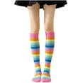 thumbnail image 1 of Warop Women's Mid-Calf Socks, Breathable and Moisture-Wicking, Rainbow Color for Casual Wear and Sports, 1 of 3