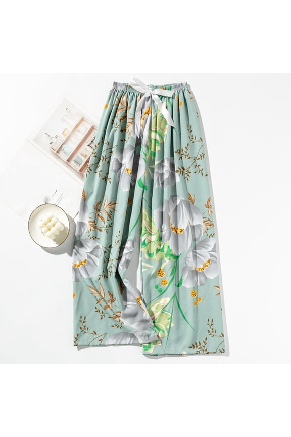 Women's Printed Lounge Pants with Elastic Waistband, Soft Comfortable Loungewear for Home and Everyday Wear