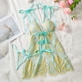 thumbnail image 1 of Warop Women's Seductive Nightgown, See-Through Lace with Tie Details, Sleepwear for Bedroom and Romantic Setting, 1 of 9