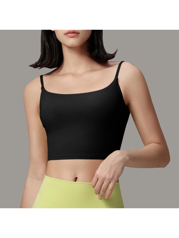 Women's Sports Bra with Thin Straps, Shockproof Push-up Non-Slip Design for Yoga and Daily Wear