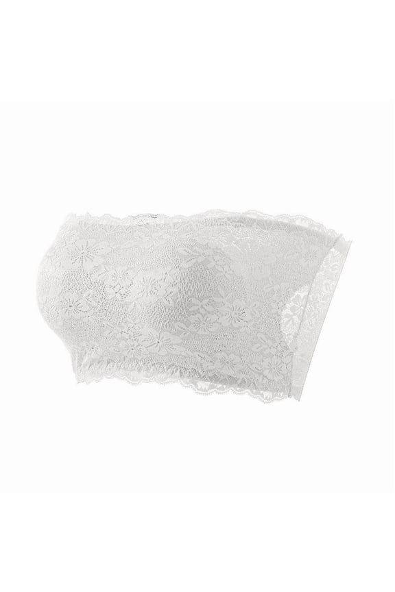 Women's Strapless Sports Bra, Floral Lace with Elastic Band, Convertible for Summer Workouts and Everyday Use