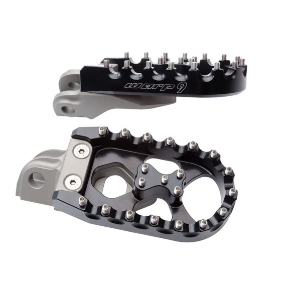 Warp 9 Adventure Foot Pegs Black