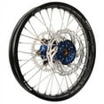 thumbnail image 1 of Warp 9 Complete Wheel Kit - Rear 18 x 2.15 Black Rim/Blue Hub/Silver Spokes and Nipples For Yamaha, 1 of 1