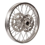 Warp 9 Complete Wheel Kit - Rear 18 x 2.15 Silver Rim/Silver Hub/Silver Spokes and Nipples for Honda CRF450X 2012-2017