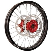 Warp 9 Complete Wheel Kit - Rear 19 x 2.15 Black Rim/Red Hub/Silver Spokes and Nipples for Honda CRF250R 2004-2013