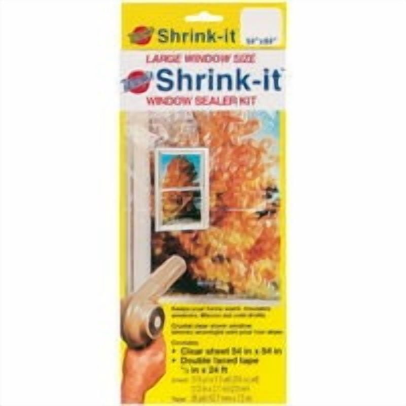 WARP BROS. Warp Bros Shrink-It Plastic Tough Film Weatherproof Window Insulation Kit 84 x 54 in Clear