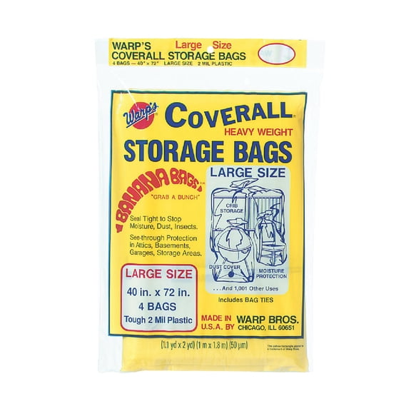Warp Bros. Warp Brothers 9 Set CB-40 Banana Bags Storage Bags, Yellow, Yellow, 40-Inches by 72-Inches Home & Garage Storage, Stackable Design