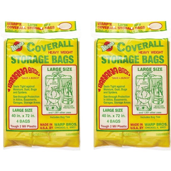 Warp Brothers Brand Model CB-40 Banana Bags Storage Bags, 40-Inches by 72-Inches, 3 Set of 2 Pack