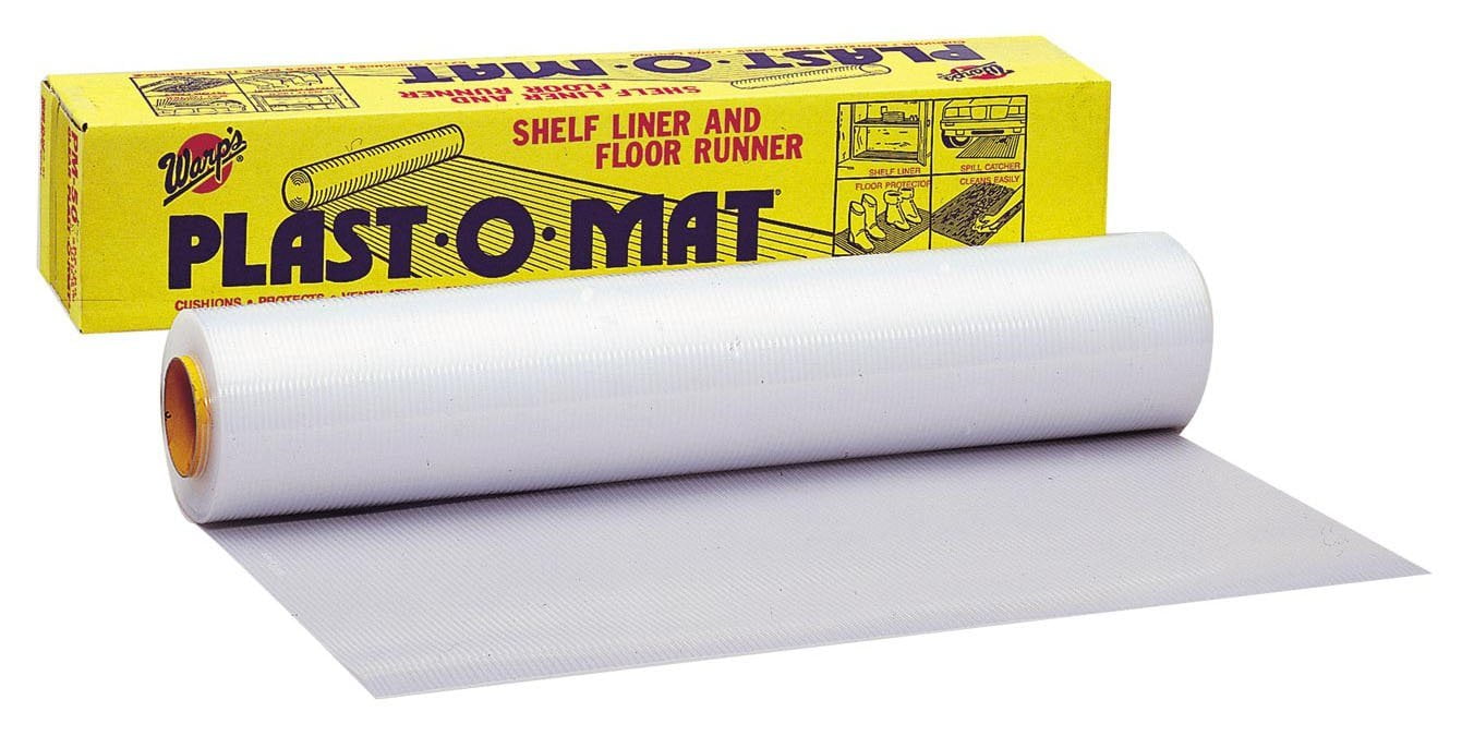 Warp Brothers PM-50 Plast O Mat Rug Runner Ribbed Clear Plastic 30 Inch By  50 Foot: Ribbed Shelf Liner (042351417106-2)