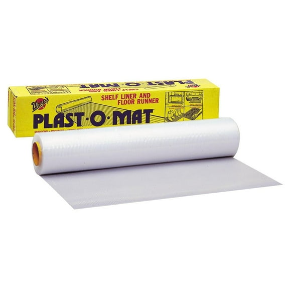 Warp Bros. Plast-O-Mat Ribbed Floor Runner - Water-Resistant - 30-Inch by 50-Foot