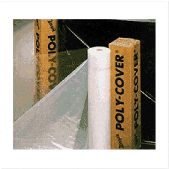 Warp Brothers Poly-Cover Plastic Sheets, 4 Mil, 10 x 100, Clear