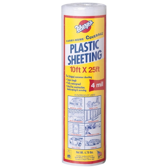 Warp Brothers SP-4CH10-C 10" x 25' Clear Plastic Sheeting