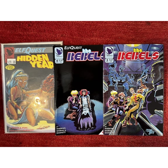 Warp Graphics ElfQuest Hidden Year #9 The The Rebels #3, #4 (3 Comics Lot) VF