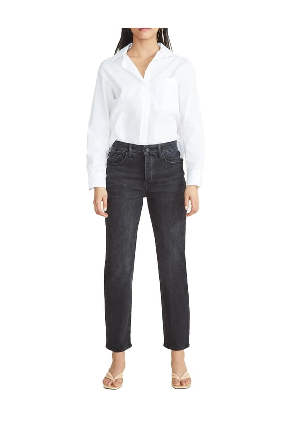 Warp + Weft | CDG High Rise Straight Jeans | Grey | Size 27