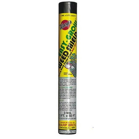 Warp's EGS50 Easy Grow Weedshield Landscape Fabric, 3' x 50', Black