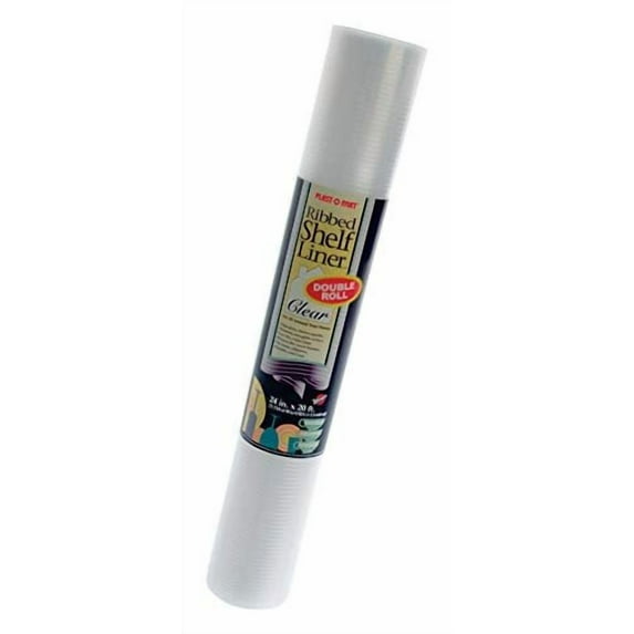 Warp's Plast-O-Mat 20 ft. L x 24 in. W Clear Non Adhesive Ribbed Shelf ...