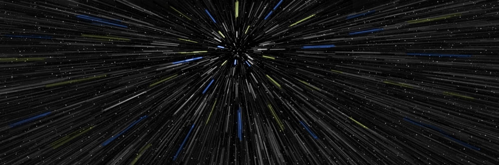 Warp speed abstract background Canvas Art - Panoramic Images (12 x 36)