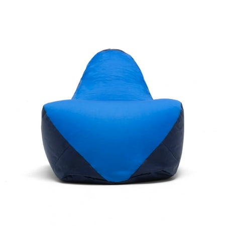 Big Joe Warp Bean Bag Chair, Blue/Navy Spandex and Smartmax, Durable Polyester Nylon Blend, 2.5 feet