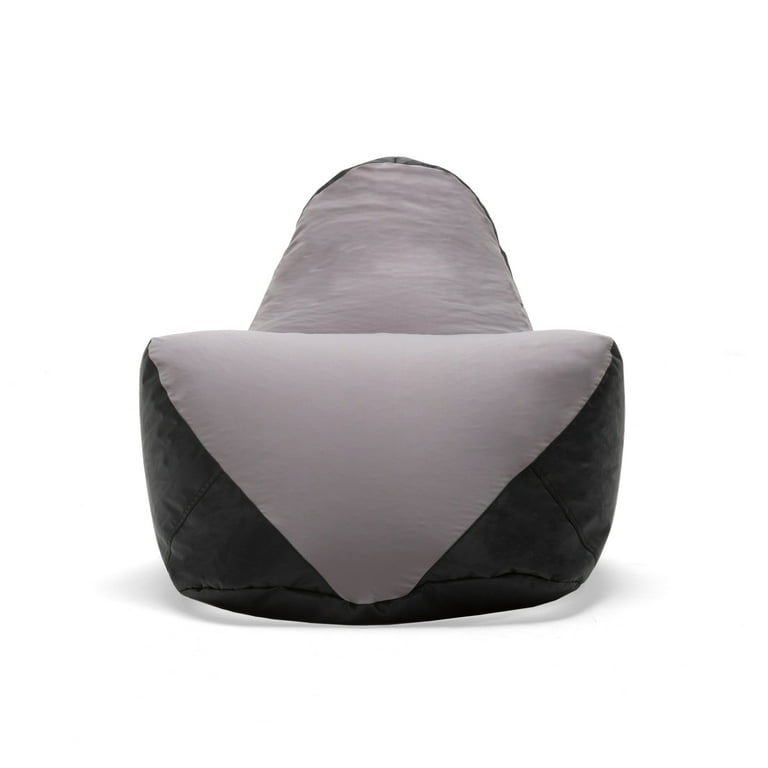 Free Shipping Big Joe Warp Bean Bag Chair Grey Black Spandex and Smartmax Durable Polyester Nylon Blend 2.5 feet Walmart