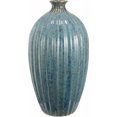 thumbnail image 1 of Warped Design Vase In Aqua Blue, 1 of 2
