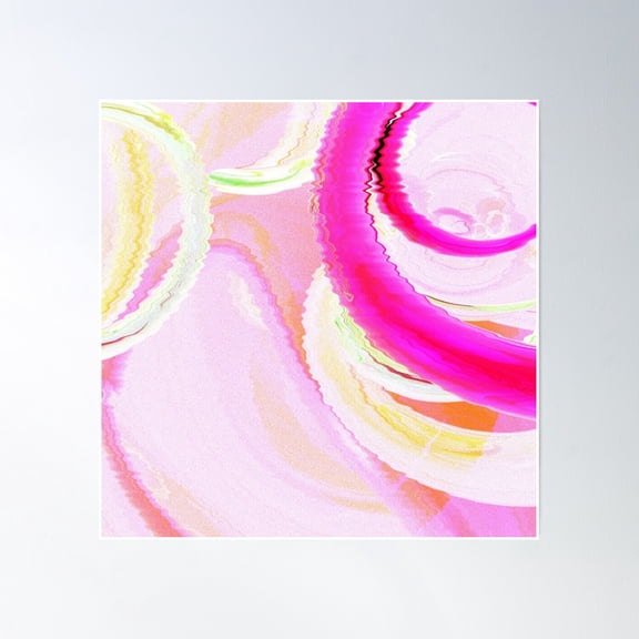 Warped Pink Palette Poster Wall Art, Modern Wall Decor, 30x30 UNFRAMED