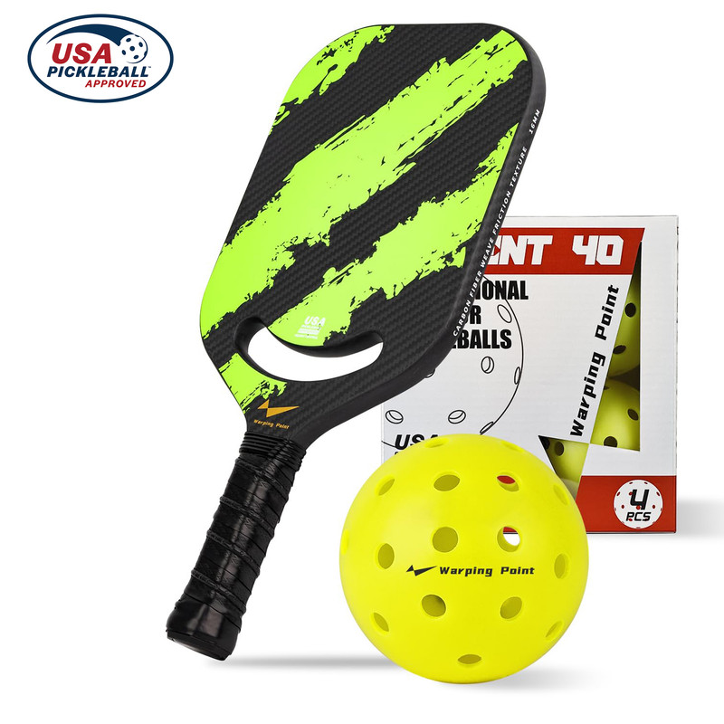 Warping Point Pickleball-Bälle Indoor – 4 Stück, Blau, 26 Löcher, USAPA-konform, Hohe Sprungkraft