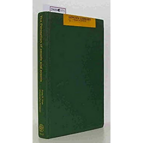 Pre-Owned Warr Perception of People and Events 9780471921097 Used