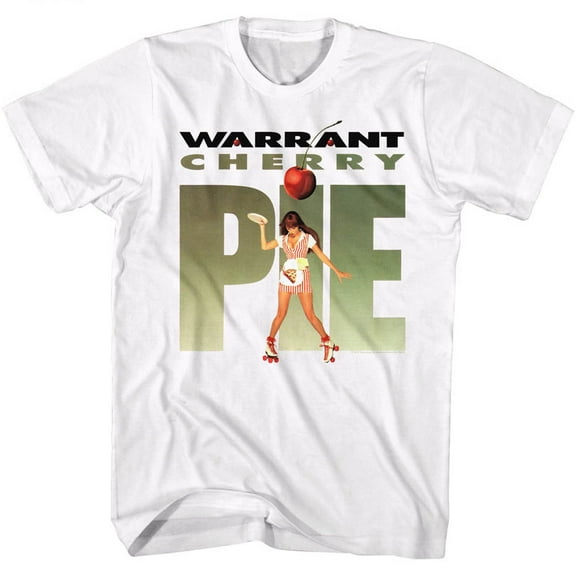 Warrant Cherry Pie 2 White Adult T-Shirt