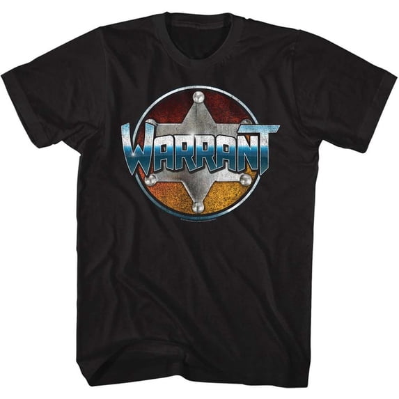 Warrant Chrome Black Adult T-Shirt 4Xlt