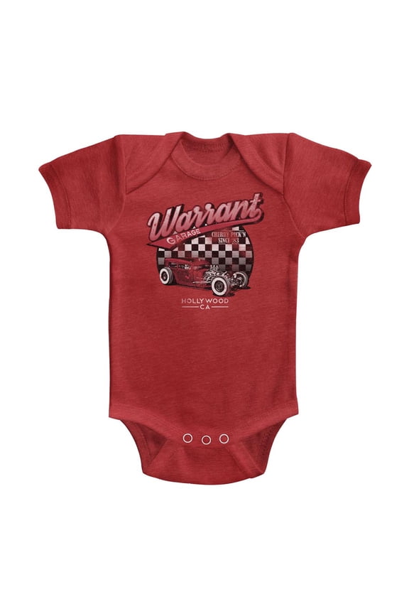 Warrant Garage Vintage Red Infant Heather Baby Romper