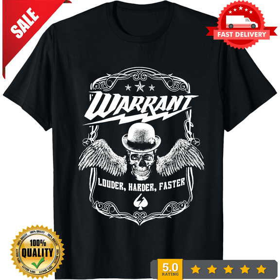Warrant Louder Harder Faster Tour Album Unisex T-Shirt Full Size TS033, LIMITED EDITION-TH63205