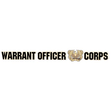 Warrant Officer Corps Window Strip - Veteran Owned Business