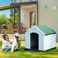 thumbnail image 1 of Warranty Company Moasis Plastic Dog House Medium - Green, 1 of 5
