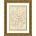 thumbnail image 1 of Warren 23x32 Gold Ornate Wood Framed with Double Matting Museum Art Print Titled - Gettysburg Battlefield Pennsylvania - Warren 1863, 1 of 4