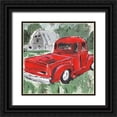 thumbnail image 1 of Warren, Annie 12x12 Black Ornate Wood Framed with Double Matting Museum Art Print Titled - Big Red Truck I, 1 of 4