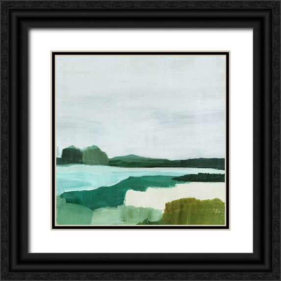 Warren, Annie 12x12 Black Ornate Wood Framed with Double Matting Museum Art Print Titled - Secret Beach IV
