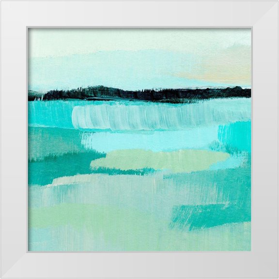 Warren, Annie 12x12 White Modern Wood Framed Museum Art Print Titled - Oceanic Blue III