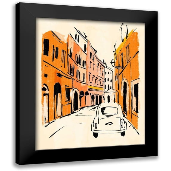 Warren, Annie 12x14 Black Modern Framed Museum Art Print Titled - Euro Voyage III