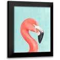 thumbnail image 1 of Warren, Annie 12x14 Black Modern Framed Museum Art Print Titled - Exotic Bird on Blue IV, 1 of 5