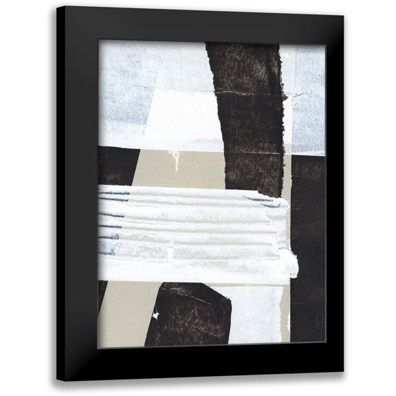Warren, Annie 12x14 Black Modern Framed Museum Art Print Titled - Neutral Intersect II