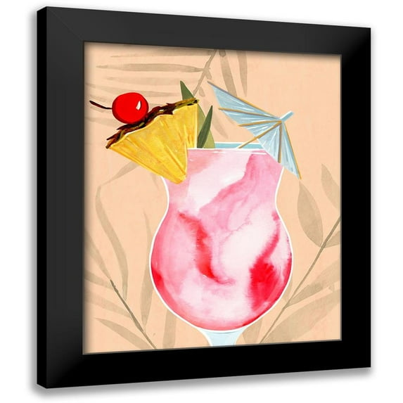 Warren, Annie 12x14 Black Modern Framed Museum Art Print Titled - Tropical Cocktail II