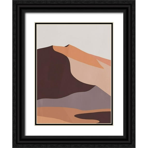 Warren, Annie 12x14 Black Ornate Wood Framed with Double Matting Museum Art Print Titled - Desert Dunes II