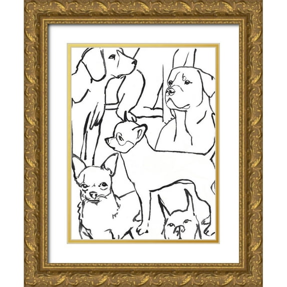Warren, Annie 12x14 Gold Ornate Wood Framed with Double Matting Museum Art Print Titled - Loyal Companion IV