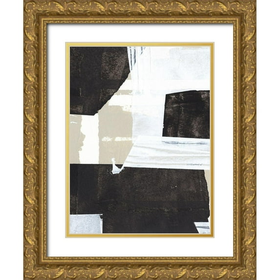 Warren, Annie 12x14 Gold Ornate Wood Framed with Double Matting Museum Art Print Titled - Neutral Intersect III