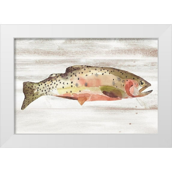 Warren, Annie 14x11 White Modern Wood Framed Museum Art Print Titled - Spotted Trout II