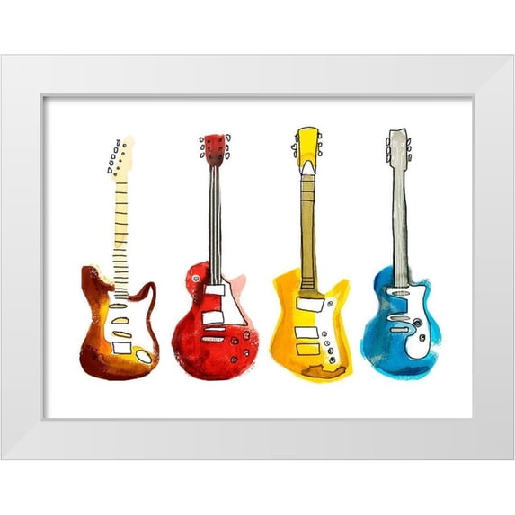 Warren, Annie 14x12 White Modern Wood Framed Museum Art Print Titled - String Band I
