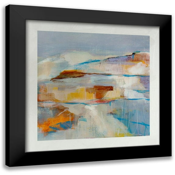 Warren, Annie 15x15 Black Modern Framed Museum Art Print Titled - Lustr Frosted Peaks in Pearl White I