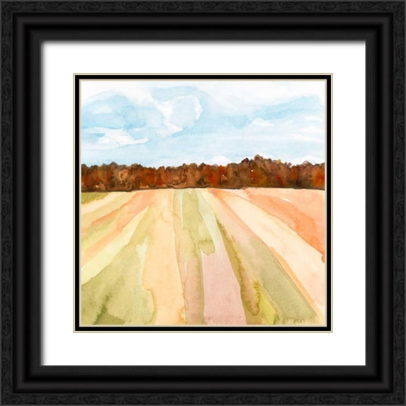 Warren, Annie 15x15 Black Ornate Wood Framed with Double Matting Museum Art Print Titled - Autumn Crops II