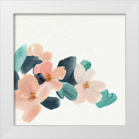 Warren, Annie 15x15 White Modern Wood Framed Museum Art Print Titled - Brushed Petals I